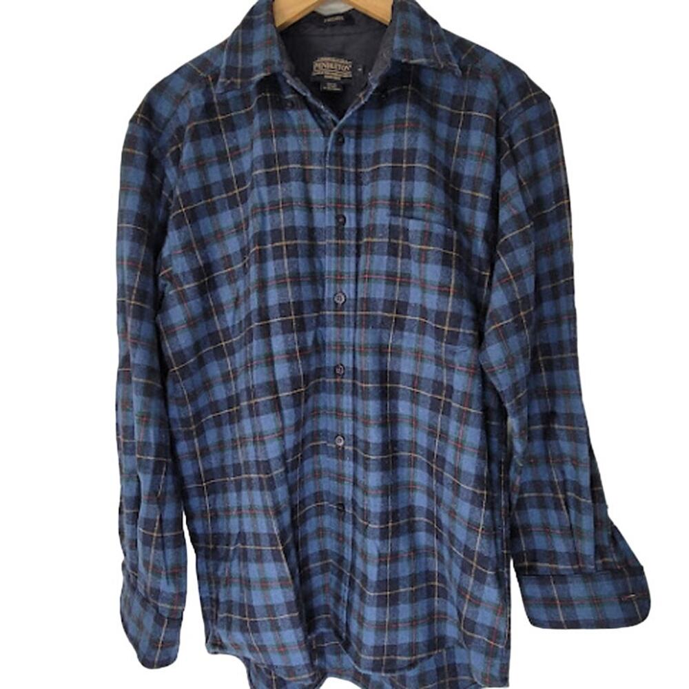 Pendleton Blue and Black Plaid Casual Shirt